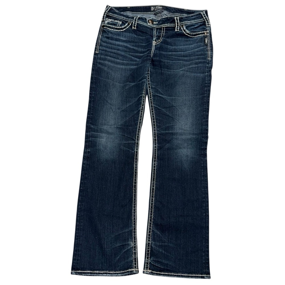Silver Jeans Womens Tuesday Mid Slim Boot W31 L31 Studded Dark Wash
